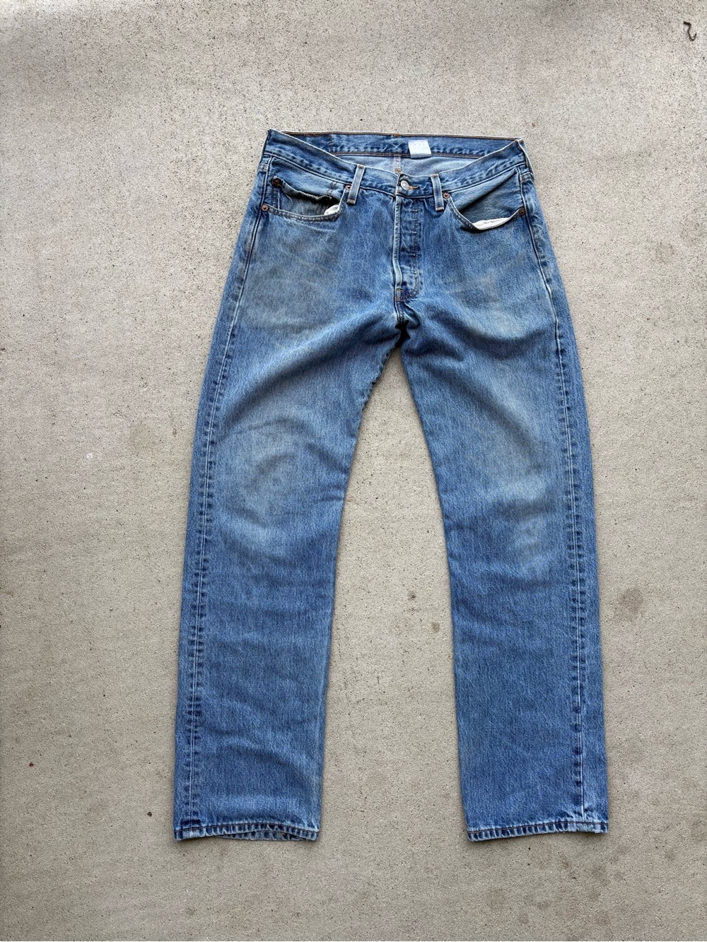 Vintage 2007 Levis 501 Original Fit Button Fly Jeans Mens 32x32 Medium Stonewash